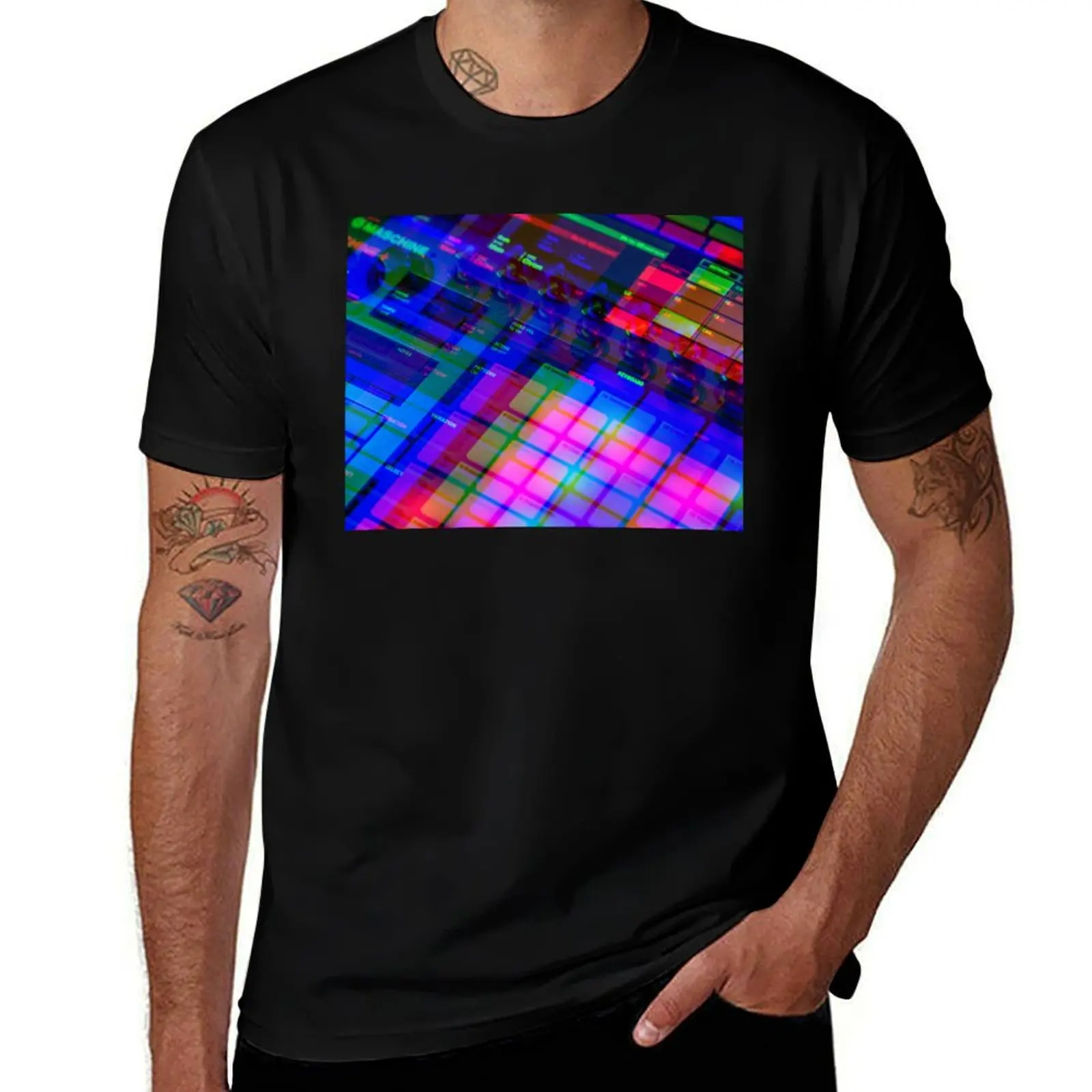 Camiseta Maschine+ Maschine Plus com estampas, camiseta masculina 100% algodão