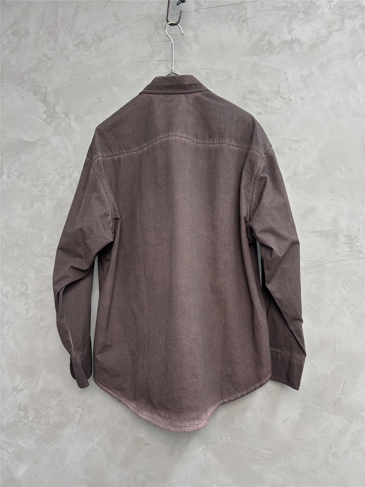 High Street Shirts Men's Pioneer Sand Dune Waste Soil Wind Doing Old Dirty Stained Long Sleeved Coat Loose Casual Shirt Top