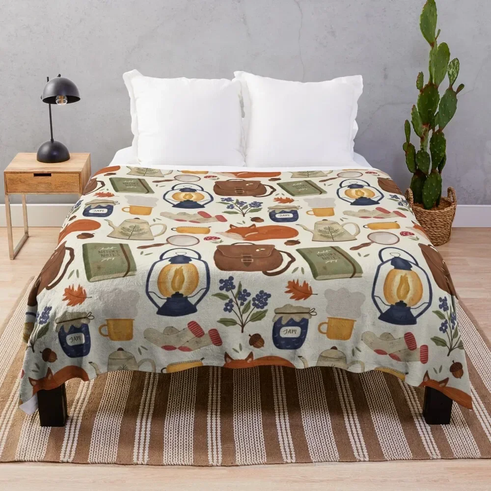 

Woodland Wanderings Throw Blanket Quilt Camping Blankets