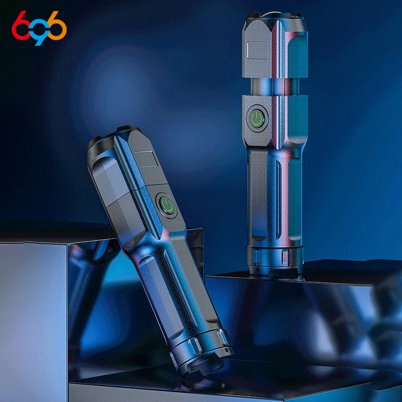 Multi-stage Heat Dissipation Electric Torch Compact Torch Portable Flashlight Multifunctional Torch High Powered Wick