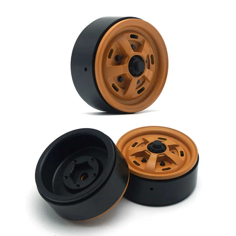 Metal Escalada Wheel Hub para RC Crawler Car, Peças de Simulação, Traxxas, TRX4, Defensor, Axial, SCX10, RC4WD, 1.7 ", 1, 10, 2Pcs