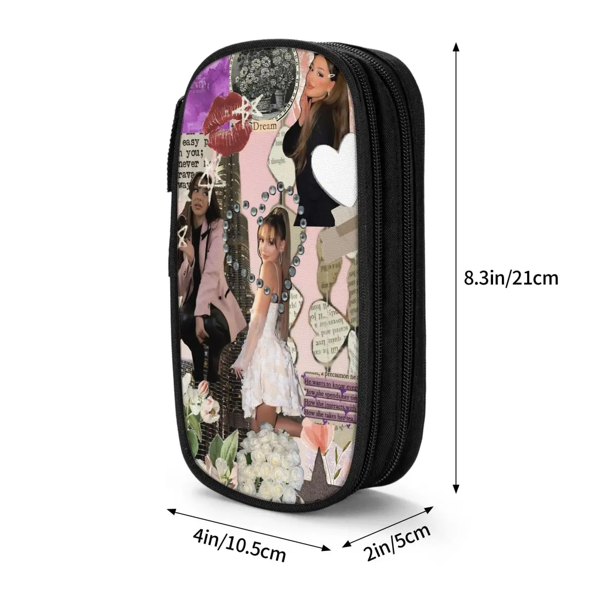 Ayliva Singer Tour 2025 펜 박스 더블 레이어 대용량 어린이 학교 용품 연필 가방 서프라이즈 선물