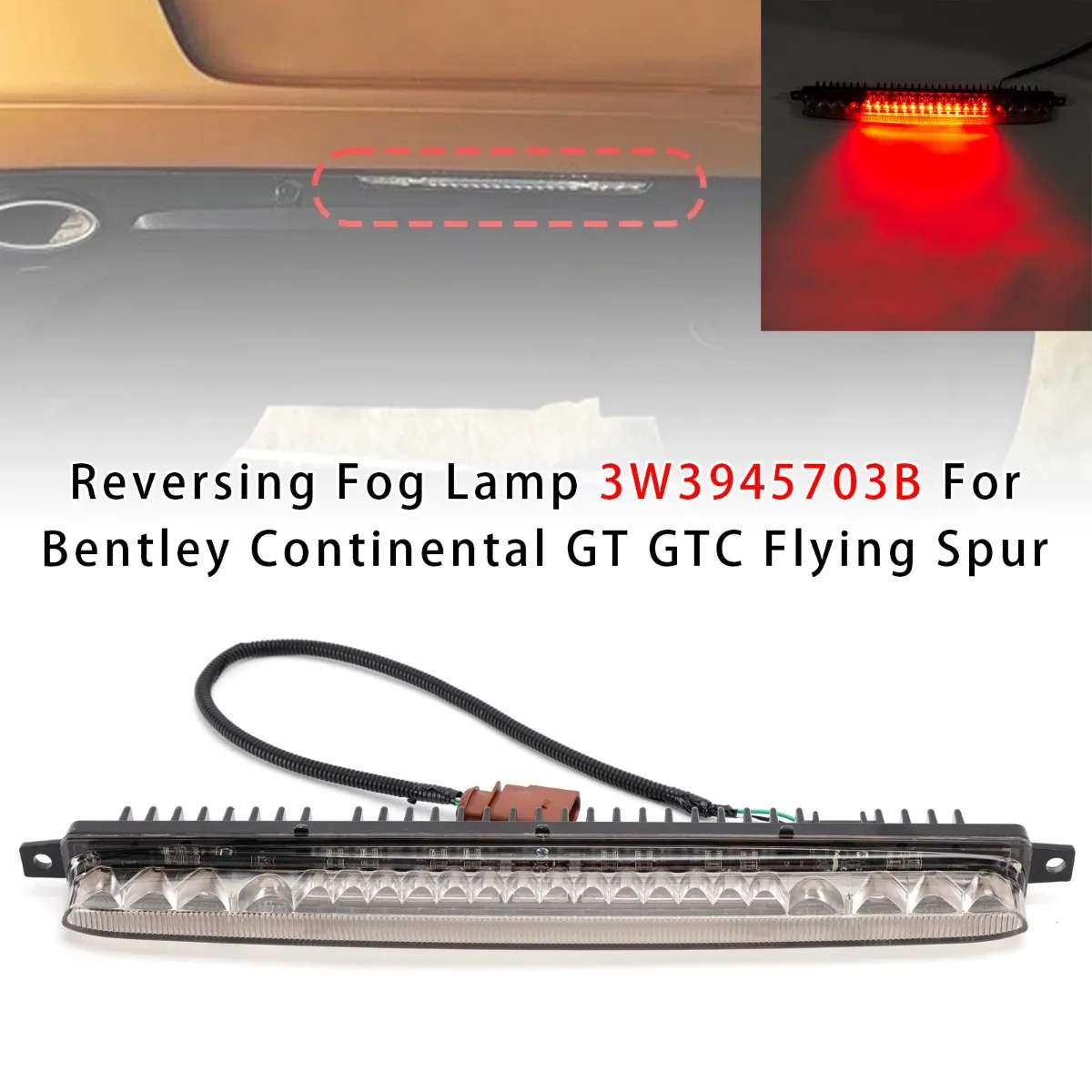 

Car Reversing Light Fog Lamp 3W3945703B Replacement Accessories For Bentley Continental GT GTC Flying Spur 2014-2019