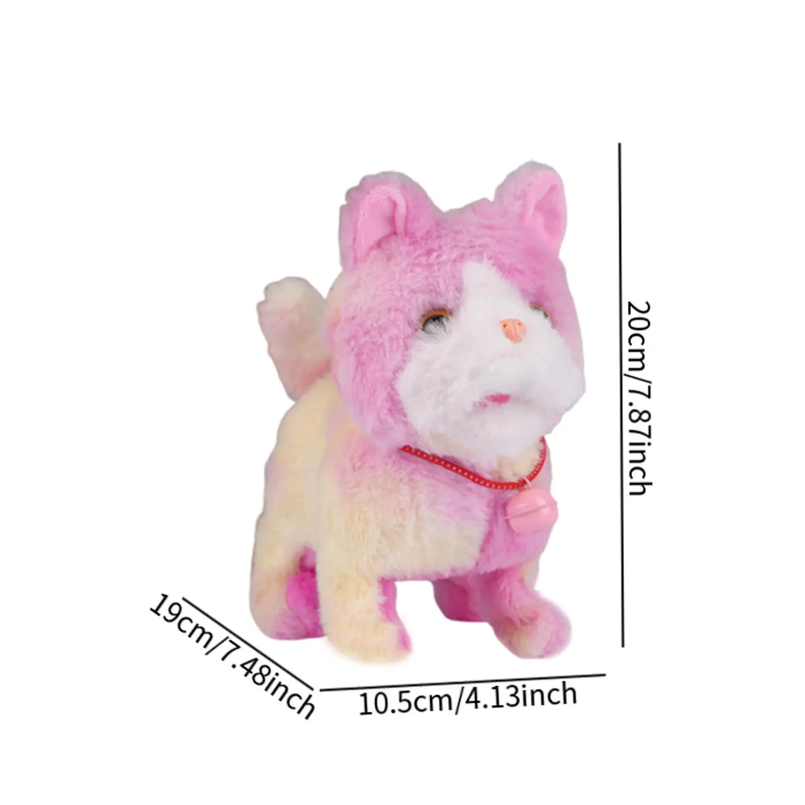 전기 워킹 고양이 장난감, 말하는 움직이는 봉제 고양이 인형, 소녀와 소년을 위한 녹음 및 반복 기능이 있는 부드러운 장난감 선물