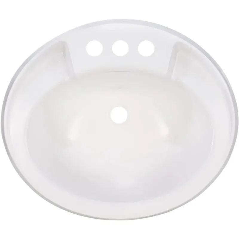 

Кухонная мойка HOME-RV с выдвижным краном, матовый никель, однорычажное крепление с 3 отверстиями, прочная пластиковая белая овальная раковина, двойной поток