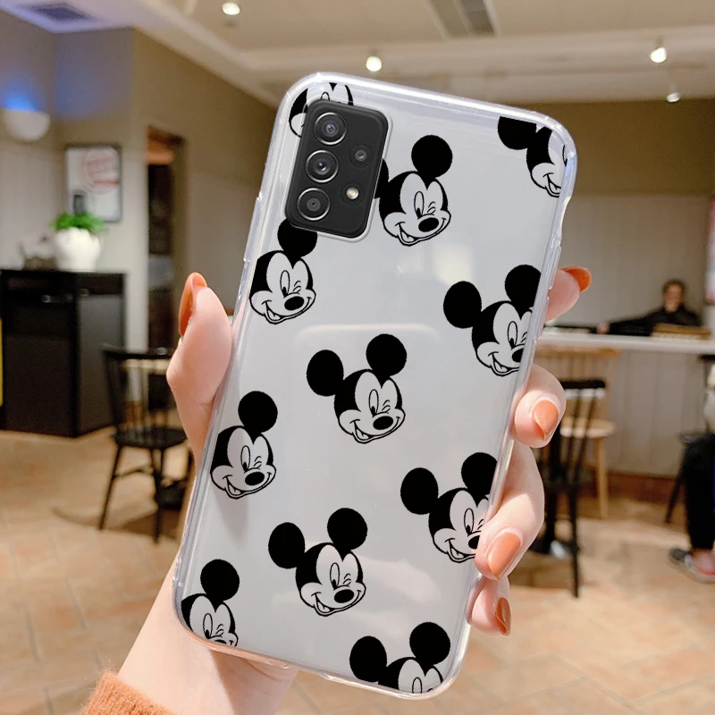 غرزة ديزني ميني ميكي سيليكون الحال بالنسبة لسامسونج غالاكسي A32 A53 5G A52S A 52 A52 لينة واضحة لطيف فوندا لسامسونج A32 A 53