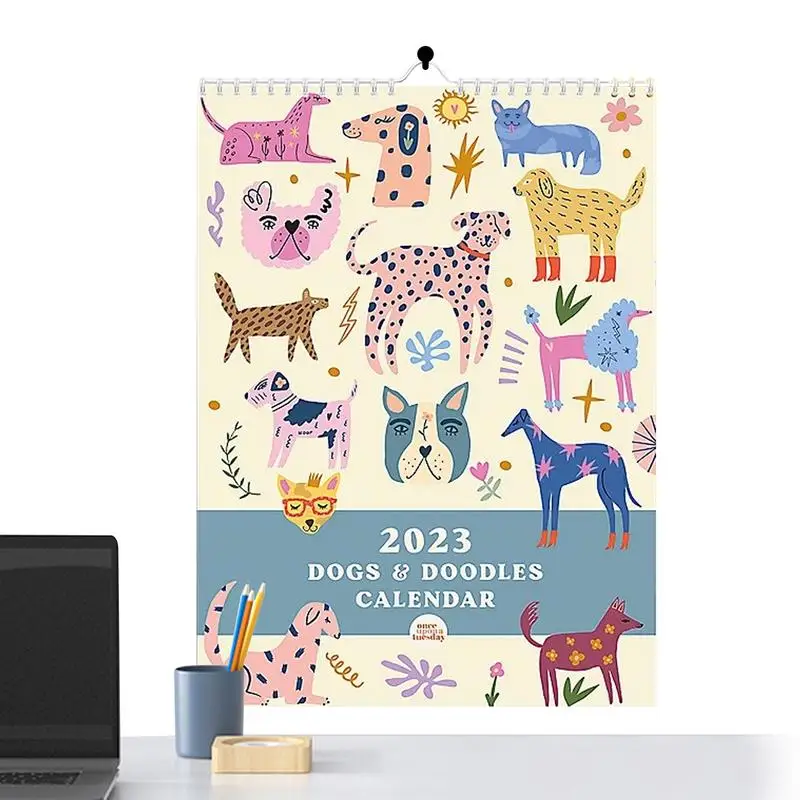 2024 Funny Dog Wall Calendar Unique Calendar Gift For Friends Family Neighbors Coworkers Relatives Loved Ones