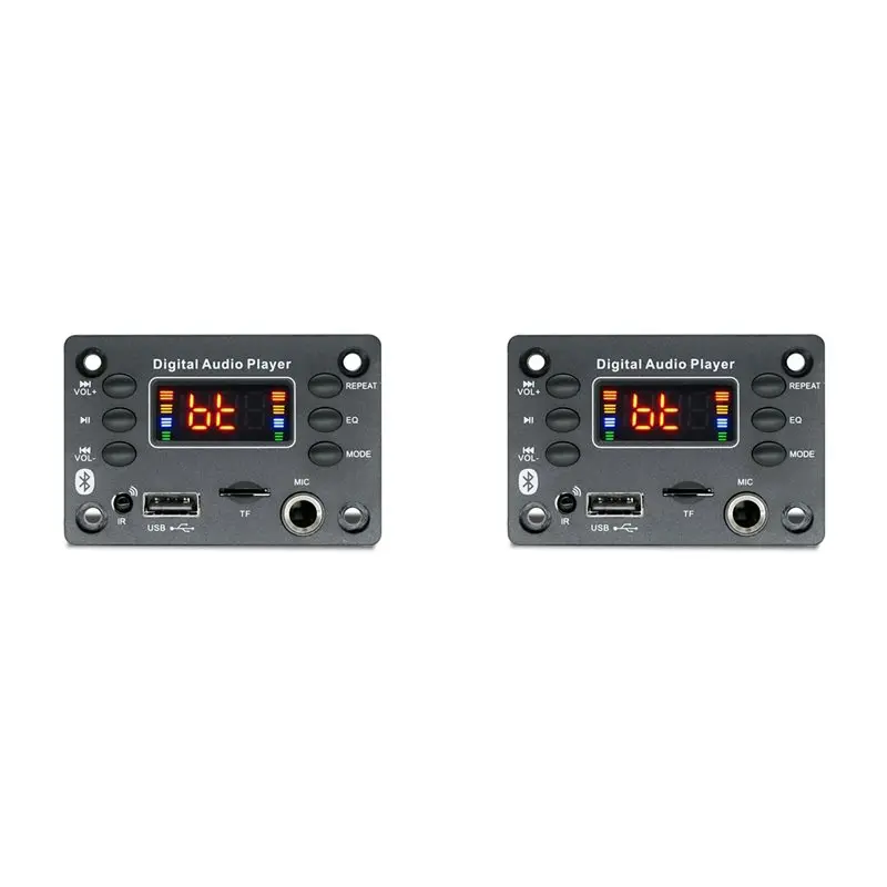 【PUBLICITY】2X 12V MP3 Player Decoder Board Bluetooth 5.0 Car FM Radio Module TF USB 6.5Mm WMA Player Decoder