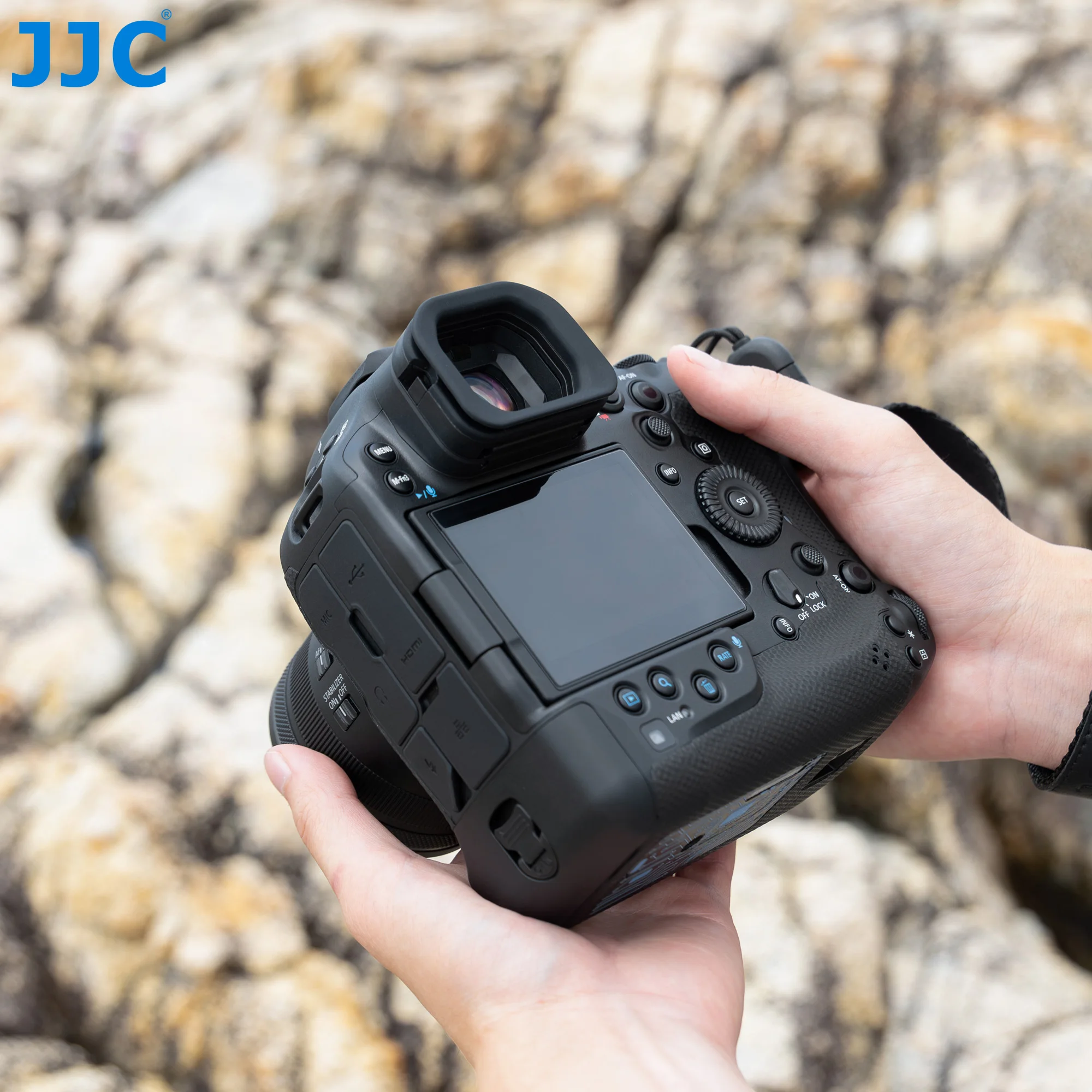 JJC Weiches Silikon-Kamera-Augenmuschel-Okular ersetzt Canon ER-I für Canon EOS R1 Augenmuschel, Augenschutz-Sucher – Detail 6