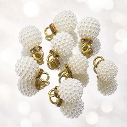 Pearls Beads Pendant For Jewelry Making Acrylic Round Pearl Ball DIY Crafts Decoration Sewing Beads Gems Pendant Accessories