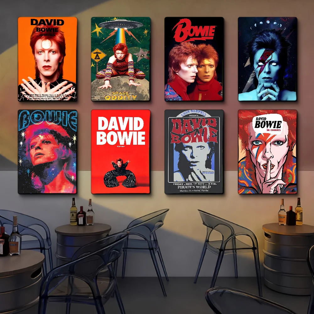 British Rock Singer D-David_B-Bowie Classic Movie Posters Vintage Room Bar Cafe Decor Stickers Wall Painting