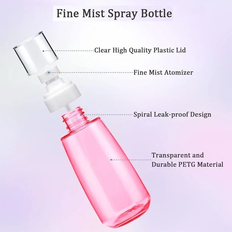 1Pcs 30/60/100ml Spray Bottle Travel Size Fine Mist Spray Bottles  Refillable Travel Containers for Cosmetic Skincare Perfume