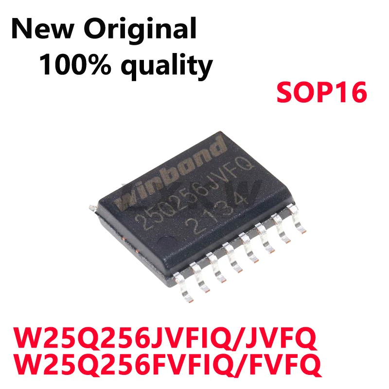 5/PCS New Original W25Q256JVFIQ W25Q256JVFQ W25Q256FVFIQ W25Q256FVFQ SOP16 FLASH memory chip In Stock