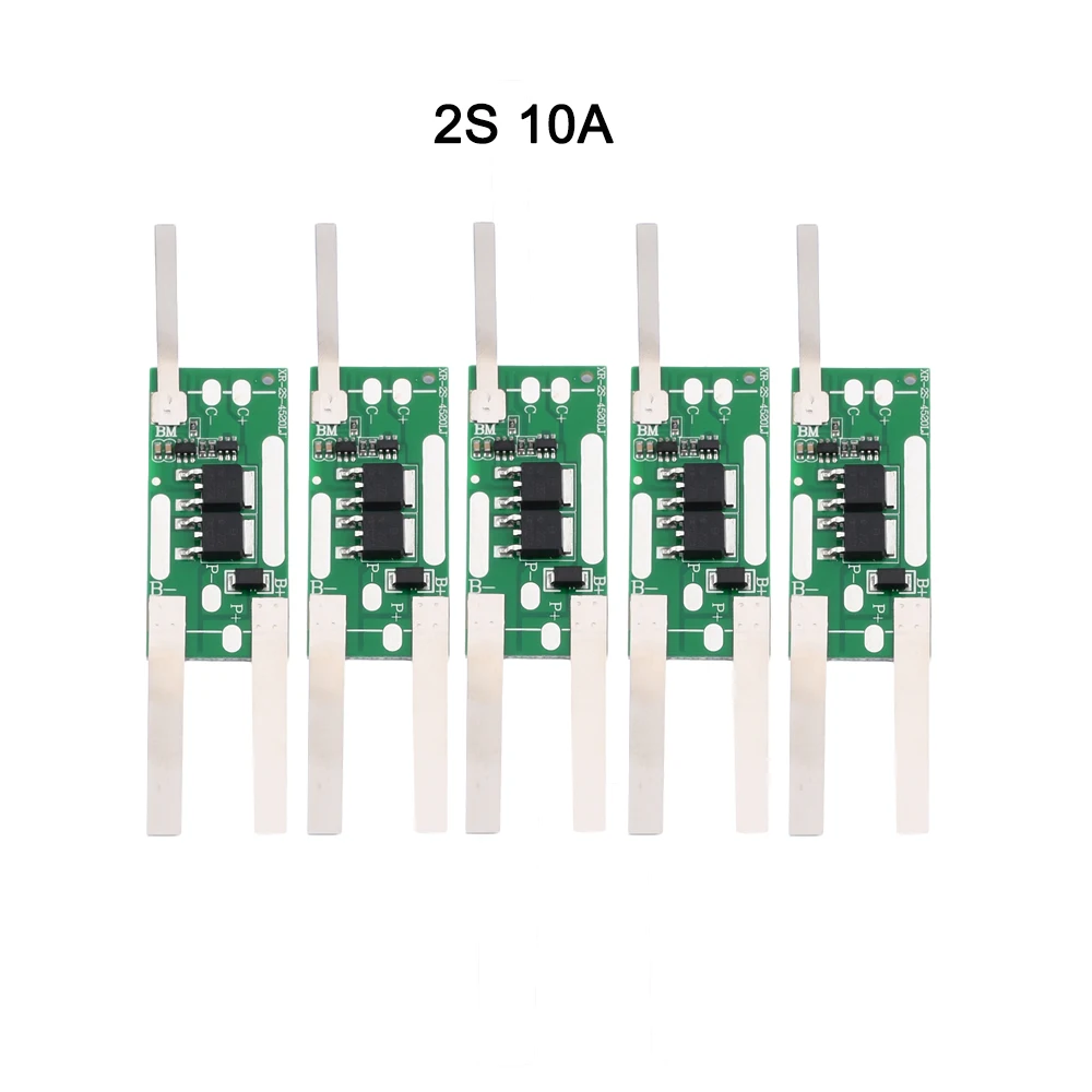 5PCS BMS 1S 2S Separate Port Charge Board 8A 10A Protection Circuit Board 3.7V 7.4V Lipo Lithium Battery Charge Module for Motor