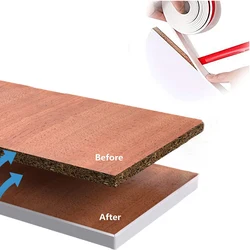 U-Forma Borda Flexível Banding, Placa de Madeira auto-adesiva, Folheado Afiação Protector, Reparação Móveis Gabinete, Restauração Canto, 5m