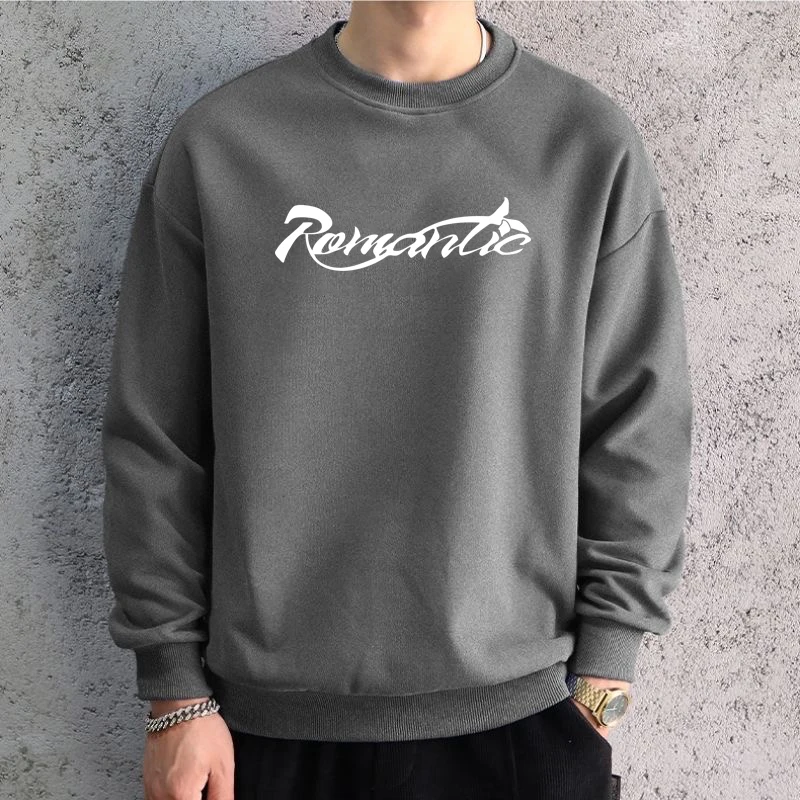 Autumn Men's Basic Round Neck Hoodie Top Men's Street Wear Casual Daily Long Sleeve Clothes Men's Comfortable Versatile Hoodie