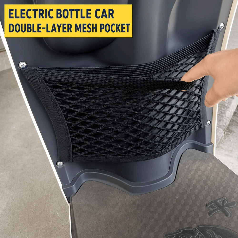 Helmet Storage Motorcycle Front Storage Net Easy Installation with Install Screw Scooter Cargo Net Sundries Storage
