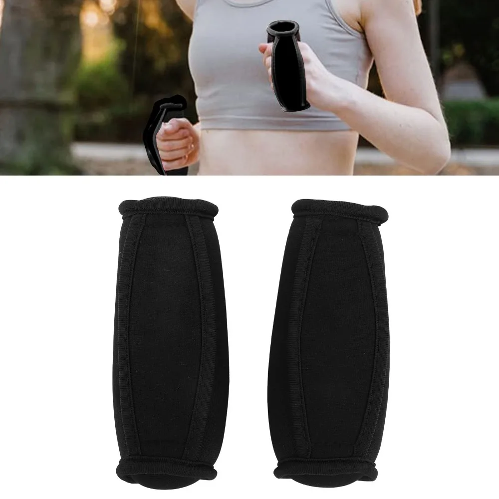 2pcs Hand Strap Design Handheld Soft Dumbbells Soft Shell Material Non-Slip Grip Surface Walking Hand Weight Sets