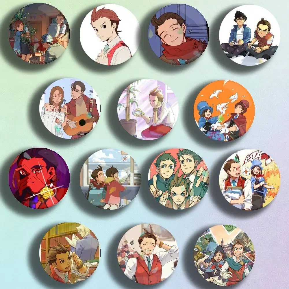 Ace Attorney Apollo Justice – Badge laser créatif, broche pour sac, vêtements, chapeau, décoration, cadeaux, collection pour fans