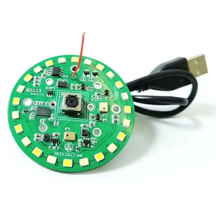 1/4.0-Inch OV5693 CMOS Sensor 5MP 30fps Autofocus USB Camera Module with Digital Microphone Touch Control LED
