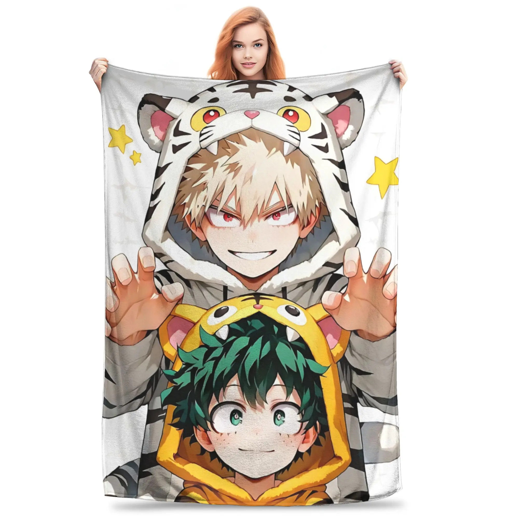1PC Izuku Midoriya  Winter Blankets for Adults Bedding Home Interior Sofa Knee