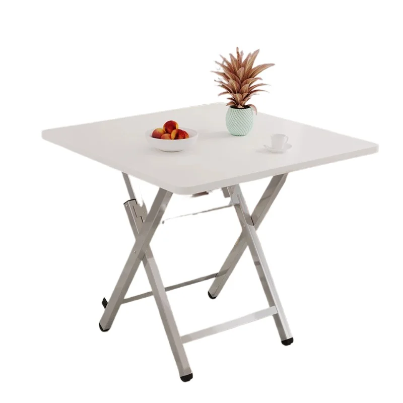 Comedor plegable Diseño del hogar Casa de alquiler redonda simple Cabina portátil al aire libre Mesa de comedor Mesa cuadrada