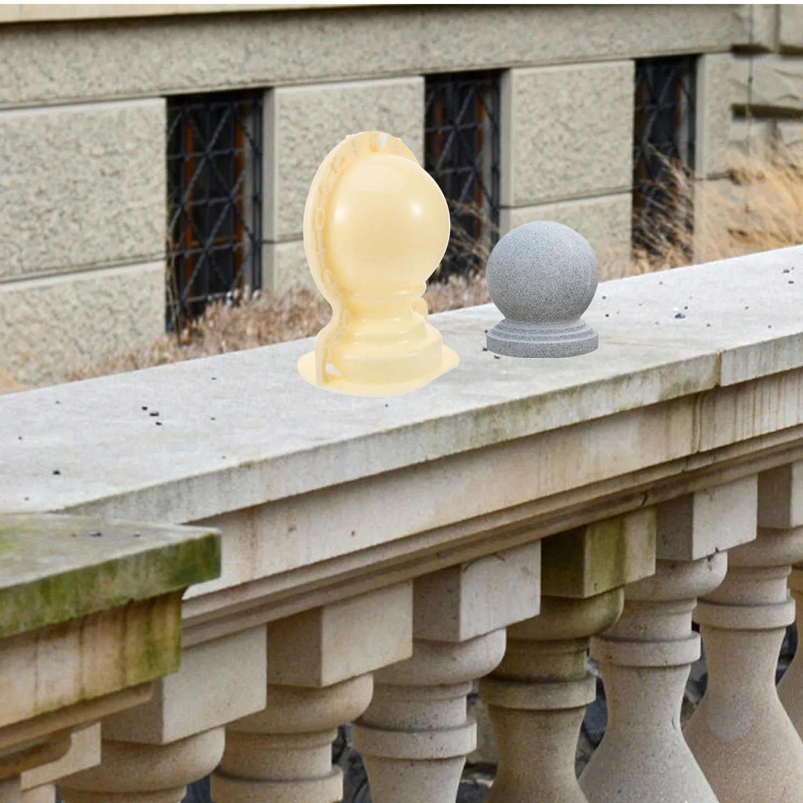 

Feng Shui Ball Mold 20 Round Base ABS Concrete Balls Cement Casting Molds Roman Column Balustrade Garden Fence Decorations
