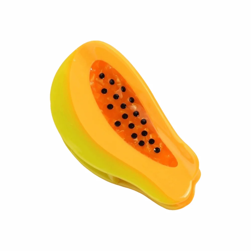 

New Non Slip Fruit Hair Claw Grape Kiwi Acetate Hair Clips Minimalist Coiled Hair Shark Hair Grip Ponytails