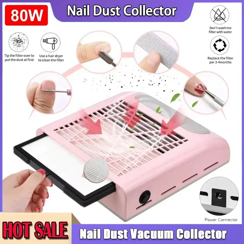 

Пылесборник для ногтей, станки для маникюра, мощный пылесос для ногтей со съемным фильтром, вентилятор для извлечения ногтей, инструмент для дизайна ногтей