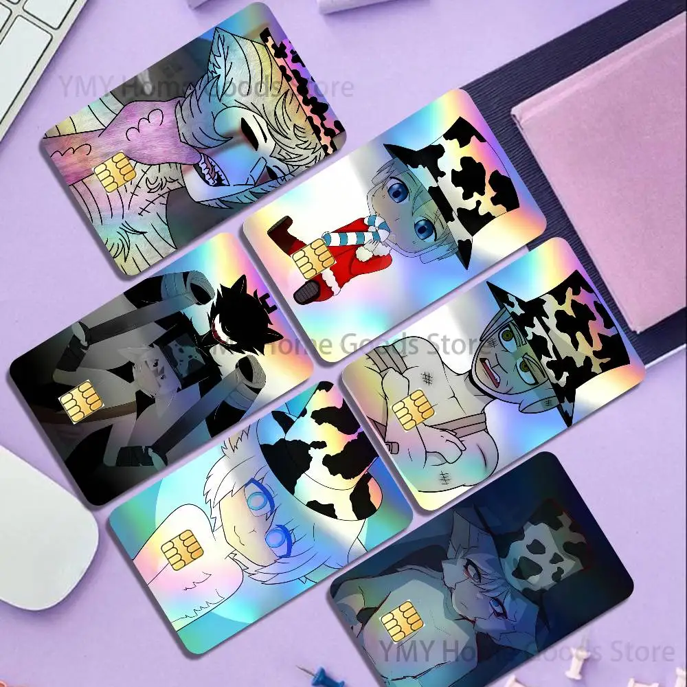 S-Slendytubbies 3 G-Guardian, Película Holográfica Brillante con Diseño de los Slendytubbies, Adhesivo Protector para Tarjetas de Débito, Crédito y Bancarias