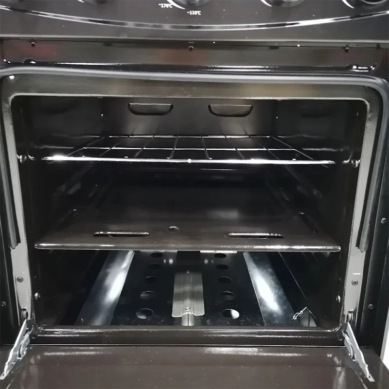 4 Burners Freestanding Integrated Gas Cooker with Oven Stainless Steel Gas Range Stove for Home & Commercial Kitchen Customized