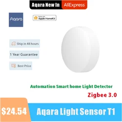 Aqara-Sensor de luz T1 Zigbee 2023, Detector de luz autointeligente para el hogar, por aplicación Control magnético, funciona para Homekit, 3,0