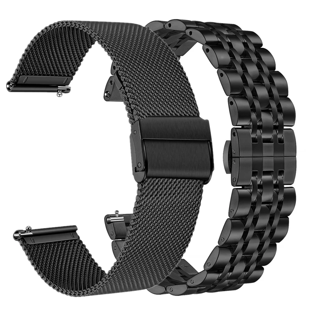 20MM Band Sets For Galaxy Watch Active2 44mm 40mm Bracelet 22MM Mesh Woven Stainless Steel Strap For Samsung Galaxy Watch 46mm