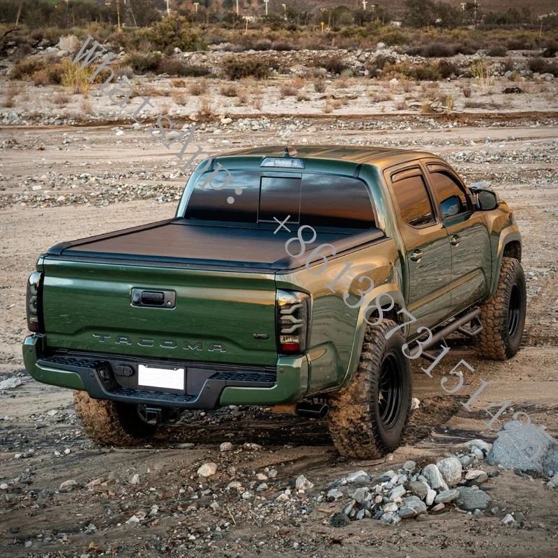 Suitable Heavy Duty Retractable Roll-Up Tonneau Cover F150 F250 F350 Pickup Trucks Low Profile Quad-Fold Design