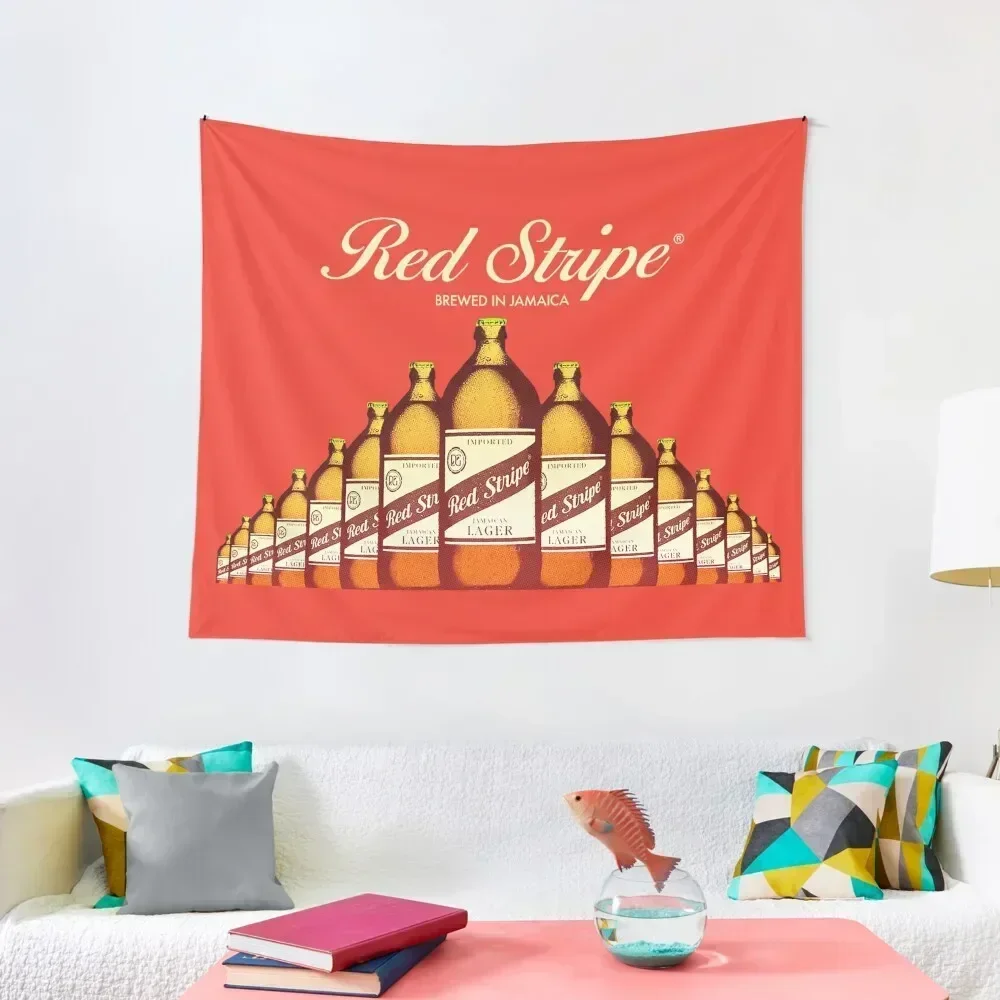 Red Stripe Beer Brewed Tapestry Home Decor Accessories Wall Decoration Items Decor For Bedroom Hanging Wall Tapestry