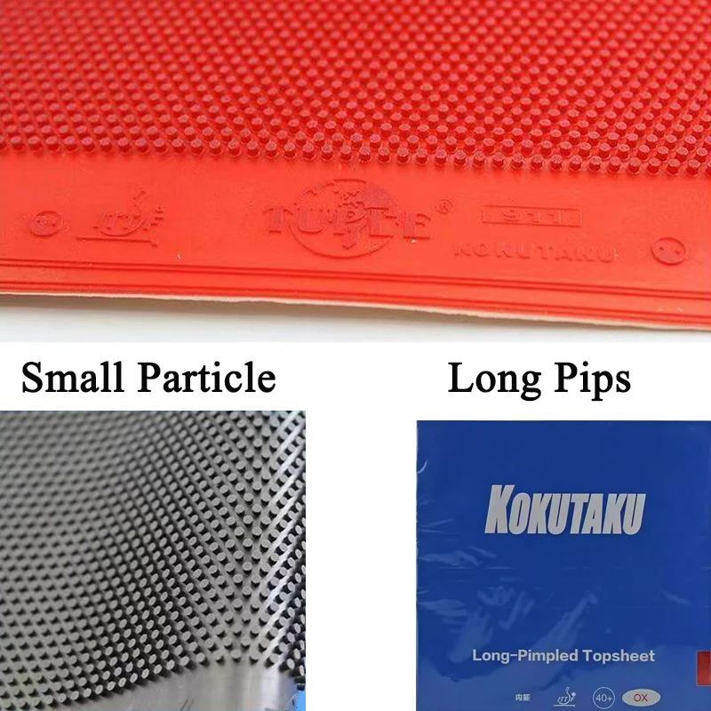 

KOKUTAKU Small Pimples 40+ Table Tennis Rubber OX/0.6mm Sponge Long Pips ITTF Approved Ping Pong Rubber for Defensive Play Style
