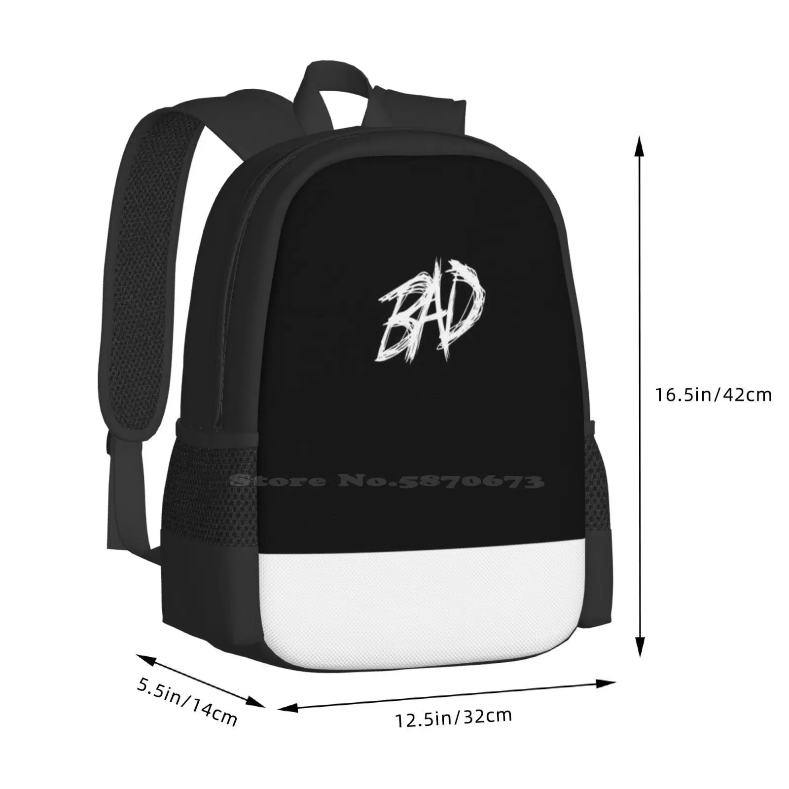 Bad ( ) 3d Print Design Backpack Student Bag Rap Bad Underground Usa Money