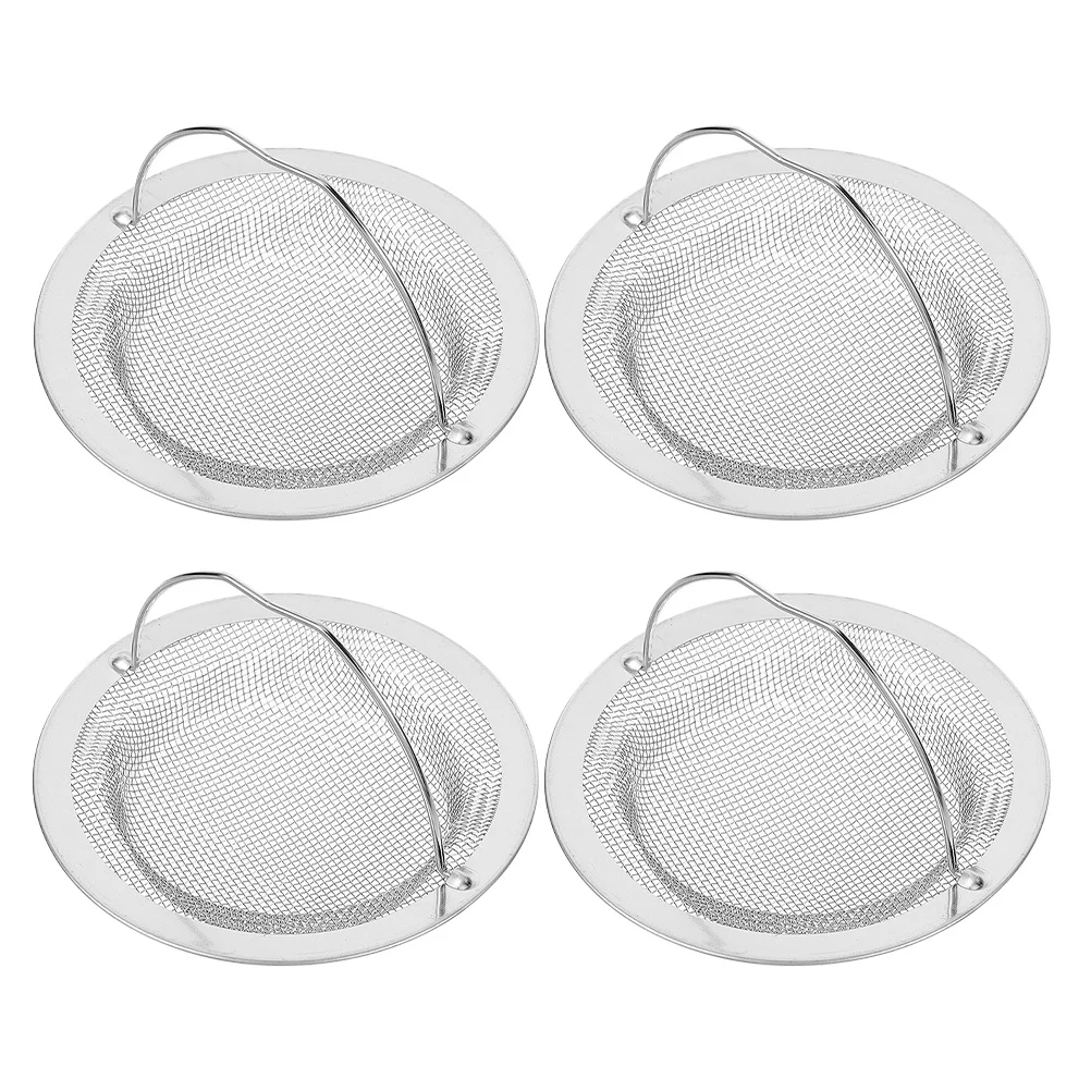 

4 шт., металлический сетчатый фильтр для раковины, корзина из нержавеющей стали, сливной фильтр для кухонной раковины, мелкая сетка, антиблокировочный фильтр для мытья