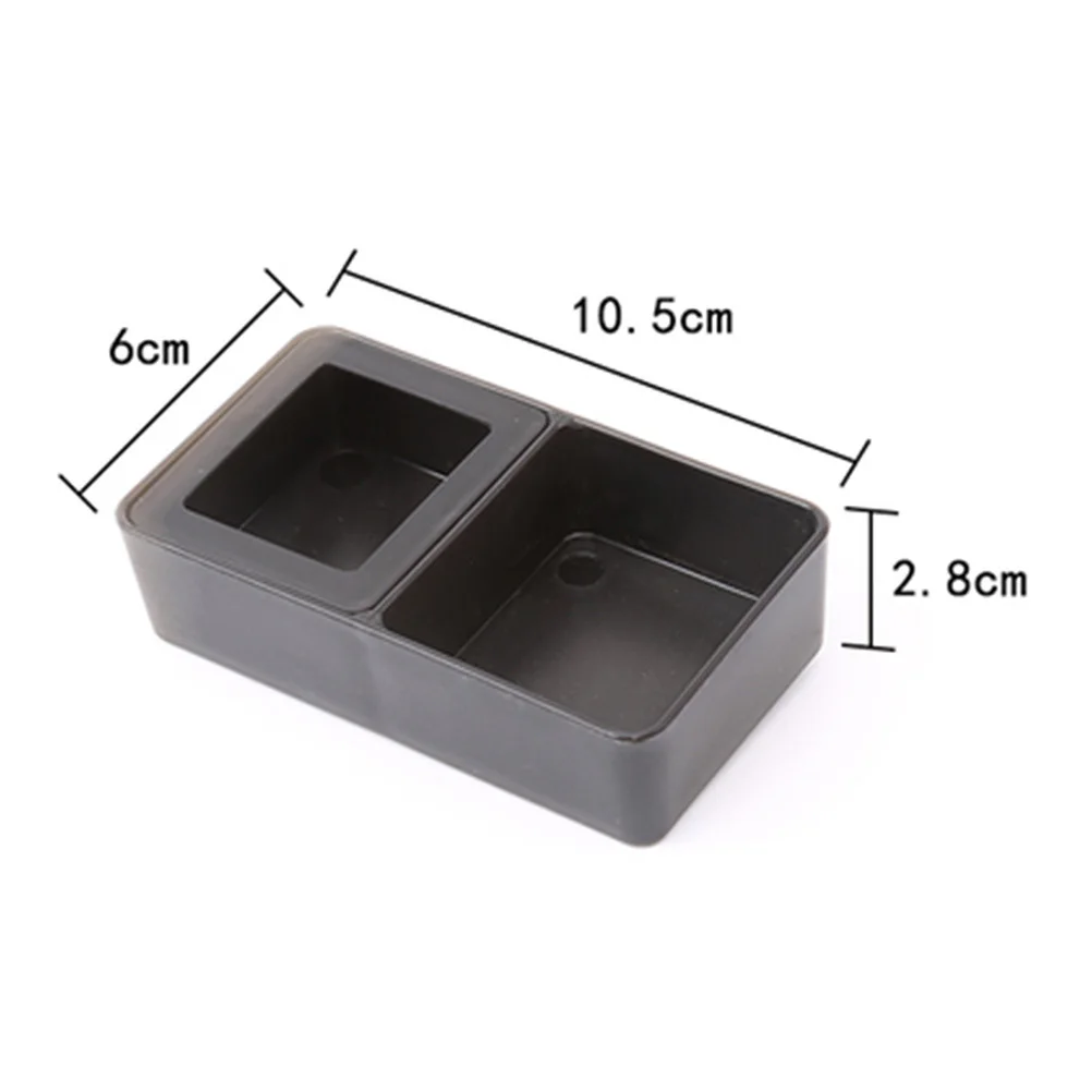 

Black Double Grid Mini Plastic Reptile Food Water Bowl Feeding Dish for Small Reptile Like Lizard Scorpion Pet Bowl