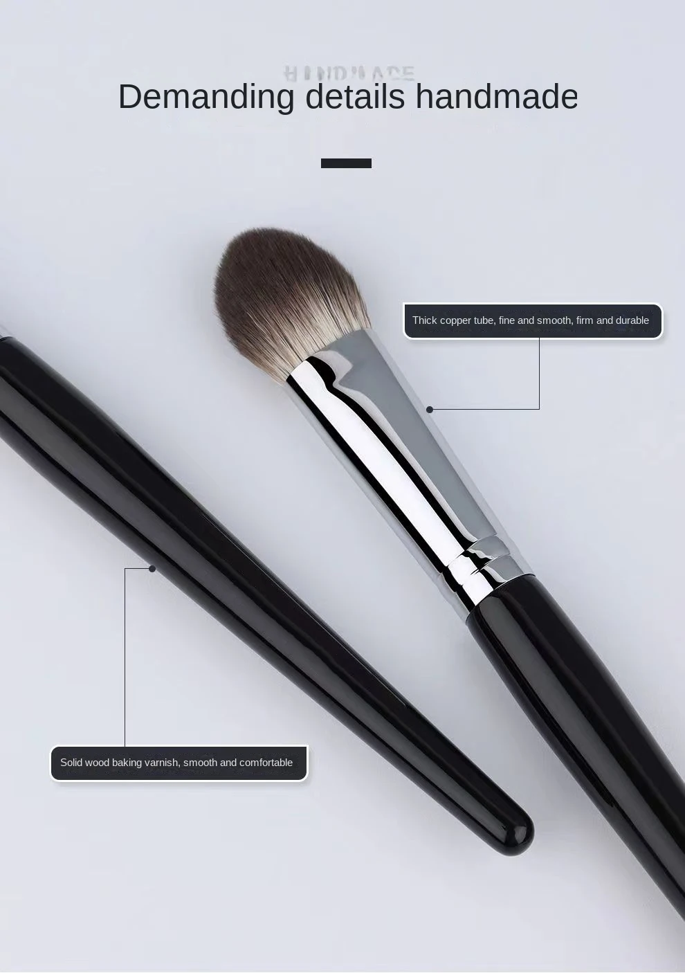 Pfirsich Herz Rouge Pinsel Pulver Rouge Creme Flüssigkeit Rouge Make-Up Pinsel Flache Kleine Präzise Rouge Pinsel Make-Up-Tools – Detail 17