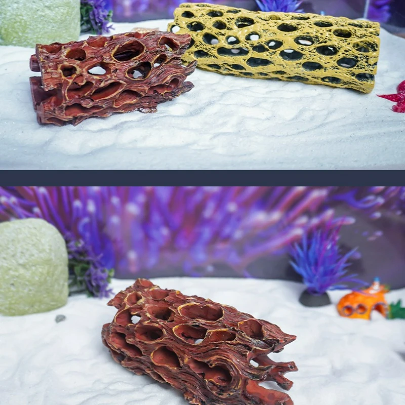 Aquarium Decoration PVC Cholla Wood Fish Tank Landscaping Shrimp Shelter Nest Tank Dodging House Spawning Hole Fish Roots