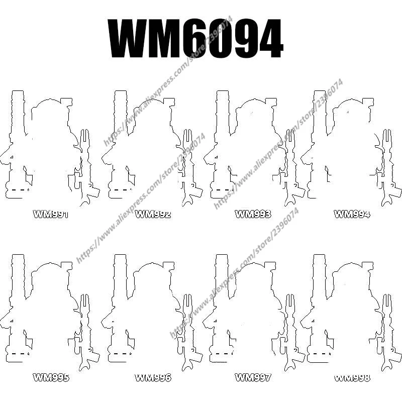 WM6094 Action Figures อุปกรณ์เสริมภาพยนตร์ Building Blocks อิฐของเล่น WM991 WM992 WM993 WM994 WM995 WM996 WM997 WM998