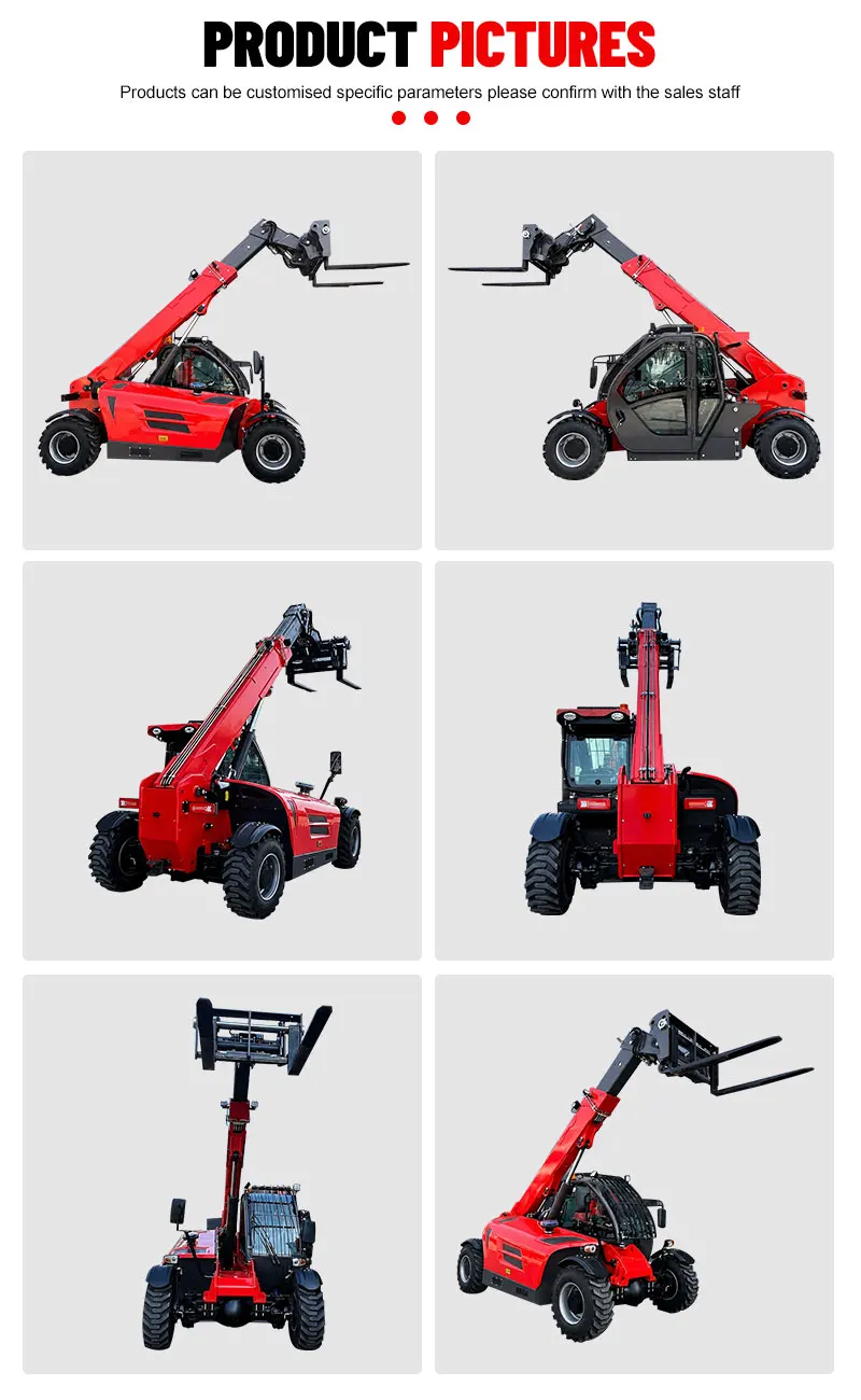Neuer Schwerlast-Teleskoplader 4WD-Gabelstapler für Landwirtschaft und Baustellen zum Heben und Handhaben von Materialien – Detail 6