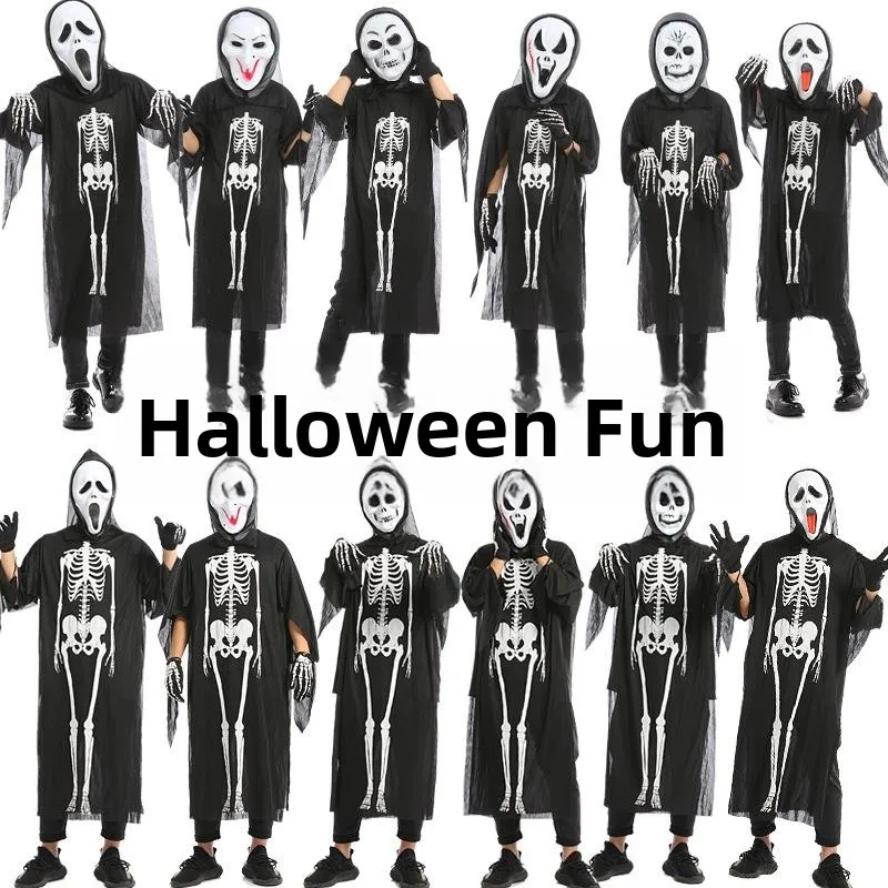 

Хэллоуин костюм призрака для детей и взрослых тема ужасов сценическое представление этническая одежда женская мода лето 20