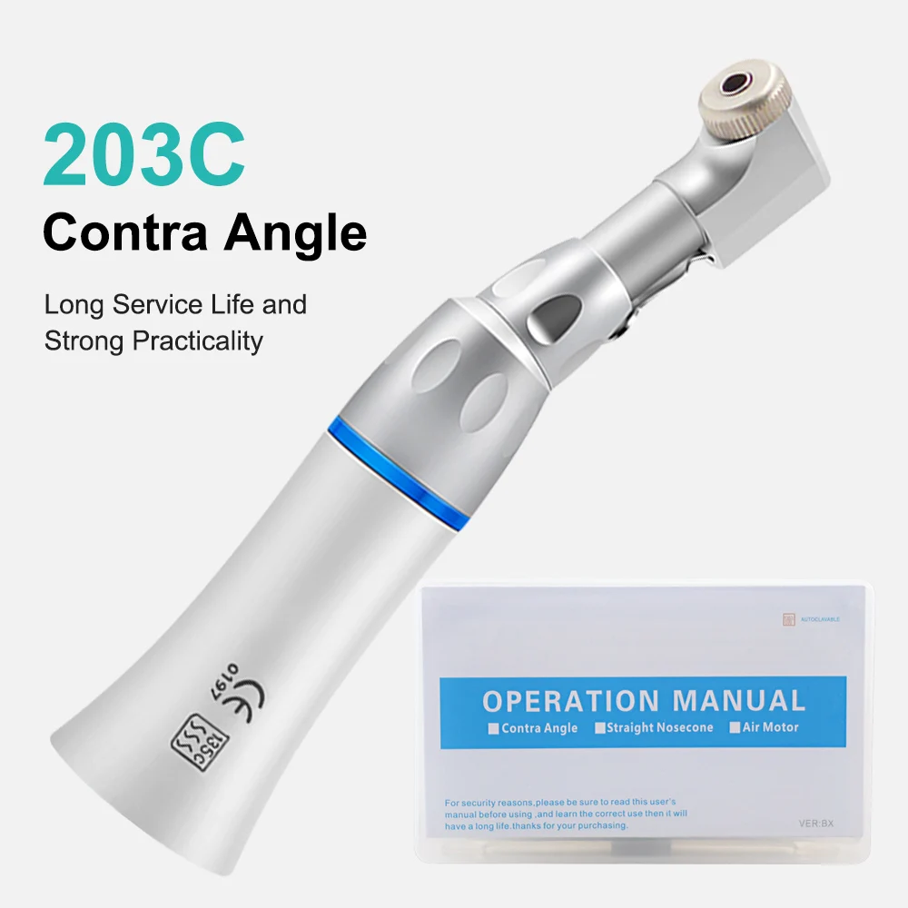 

XYSZ 203C Latch Chuck Contra Angle For Ø2.35mm CA Burs Low Speed Contra Angle Handpiece Dentist Equipment Dentistry Tools