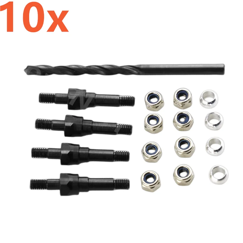 

10sets Carbon Steel Front / Rear Universal Shock Mounts Bracket Fixing Screws for ARRMA 1/8 KRATON 6S TYPHON OUTCAST 1/7 RC Car