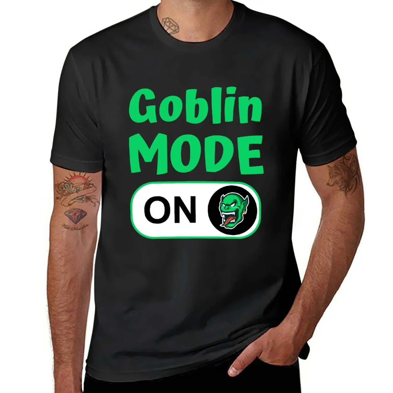 

New Goblin Mode On T-Shirt vintage clothes graphics t shirt anime clothes boys t shirts Short sleeve tee men