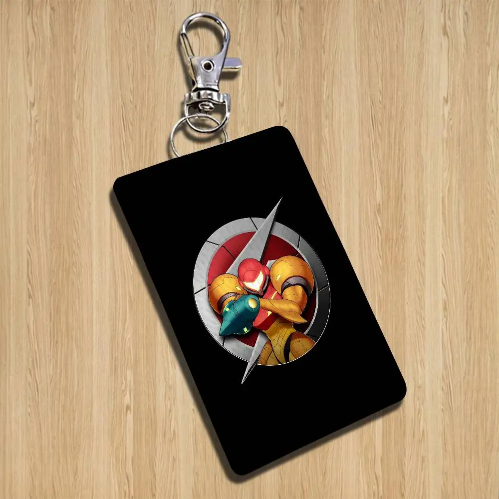 Power Armor M-Metroid Dread Keychain Holder Suitable For Subway Bank Bus Card Case Badge Holder Wallet Card Textured pattern