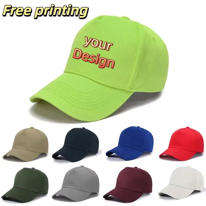 Custom Cotton Cap Print Logo Personalized Customization Design Adult Men Sunshade Truck Driver Baseball Competition Event Hat