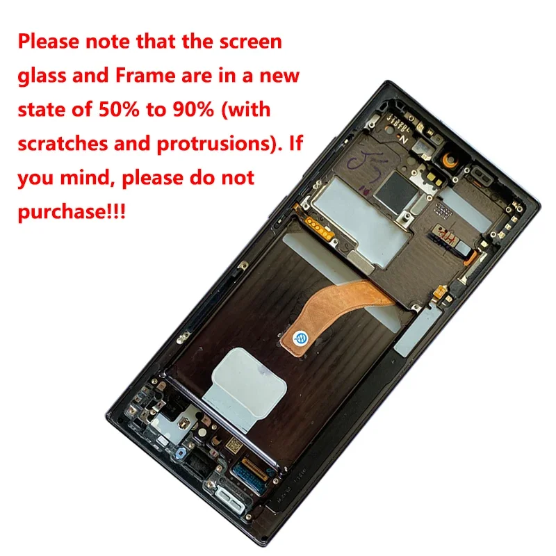 With defect Display S908B For S22Ultra LCD touch screen for Samsung Galaxy S22 ultra 5G S908B S908U S908 LCD Digitizer Assembly